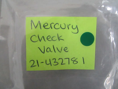 NEW OEM 21-43278 1 Mercury Quicksilver Check Valve 0820