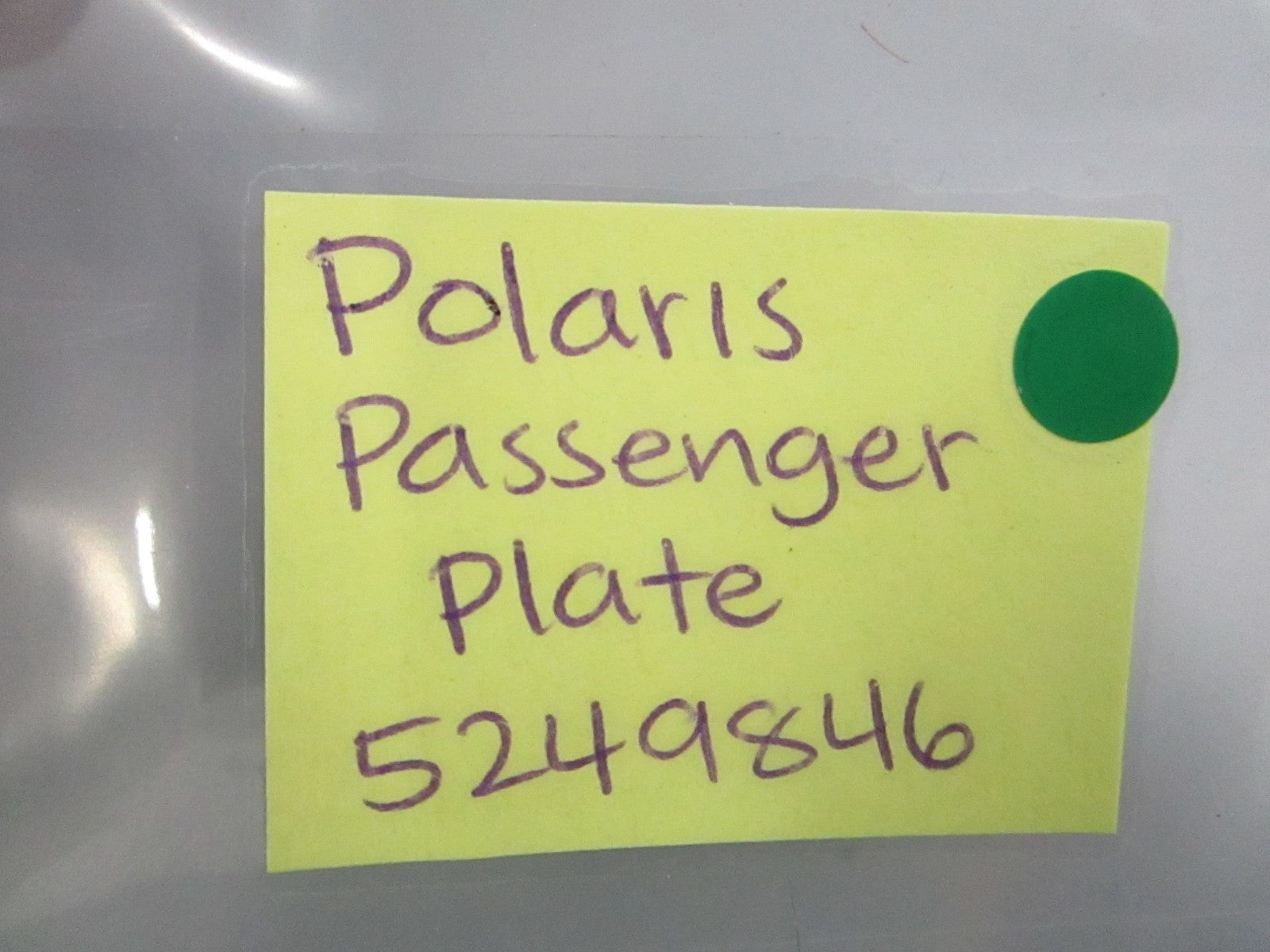 NEW OEM 5249846 Polaris Passenger Plate 0810