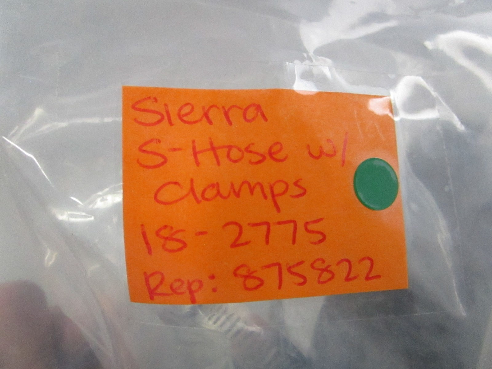 NEW 18-2775 Repaces: 875822 Sierra S-Hose w/ Clamps 0810