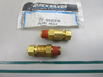 NEW OEM (LOT OF 2) 22-818390 Mercury Quicksilver Drain Cock 0810