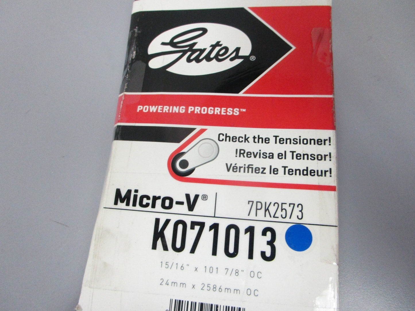 NEW K071013 Gates Micro-V 15/16" x 101 ⅞" Serpentine Belt 0720