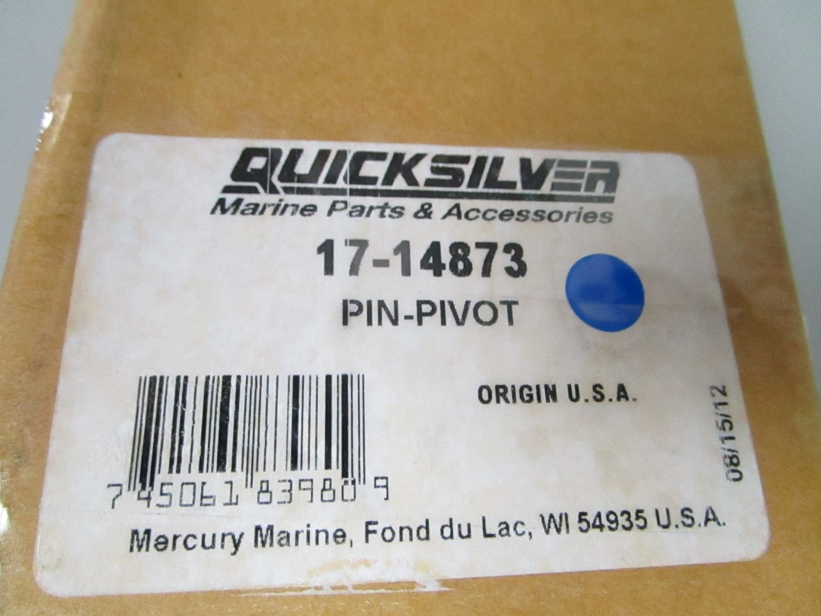 *NEW OEM* 0820 Mercury Quicksilver Pivot Pin 17-14873