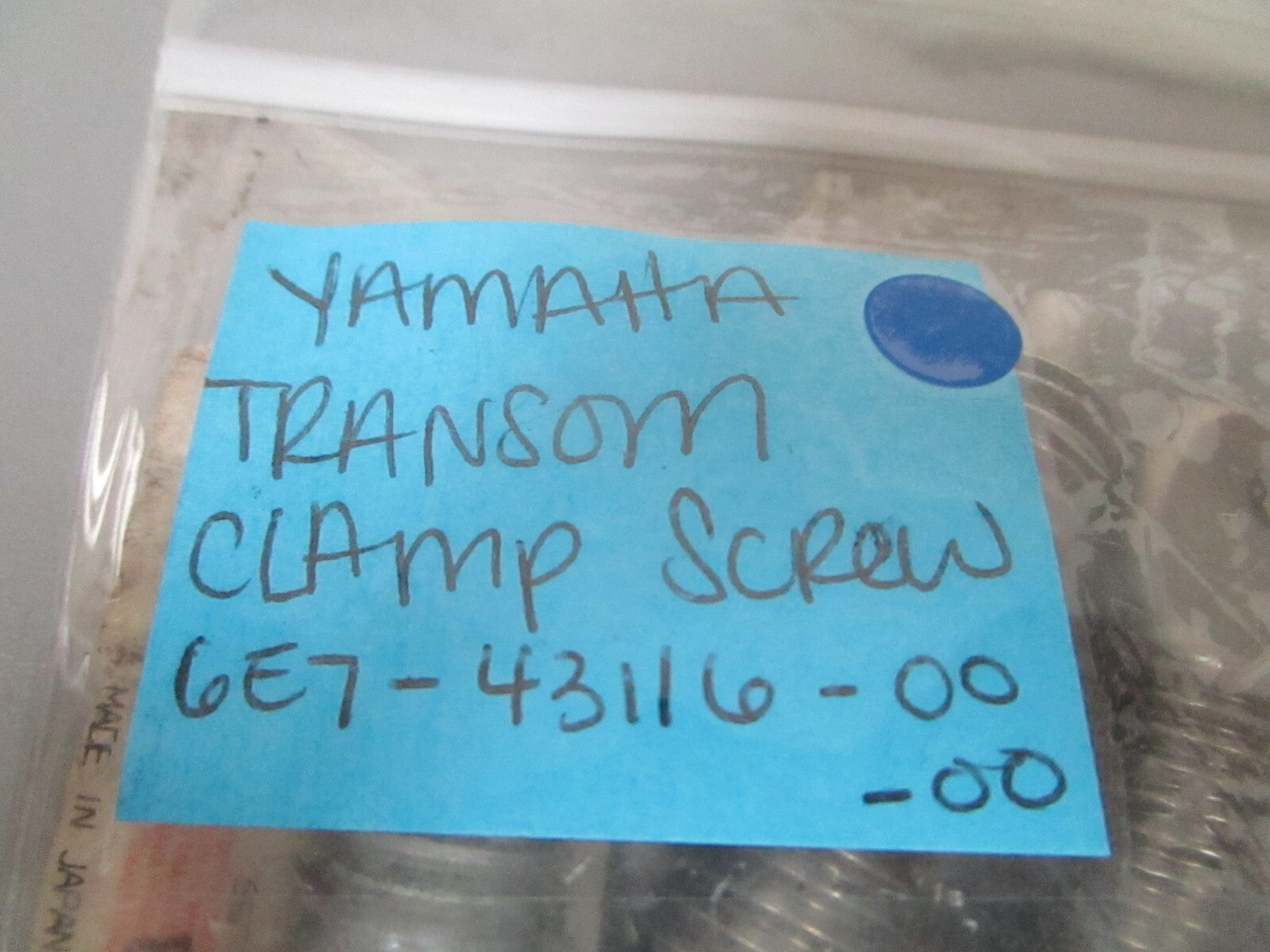 *NEW OEM* 0810 Yamaha Transom Clamp Screw 6E7-43116-00-00