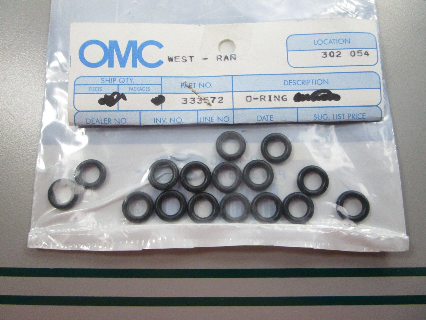 NEW OEM (LOT OF 16) 333572 0333572 OMC Johnson Evinrude O-Ring 0810