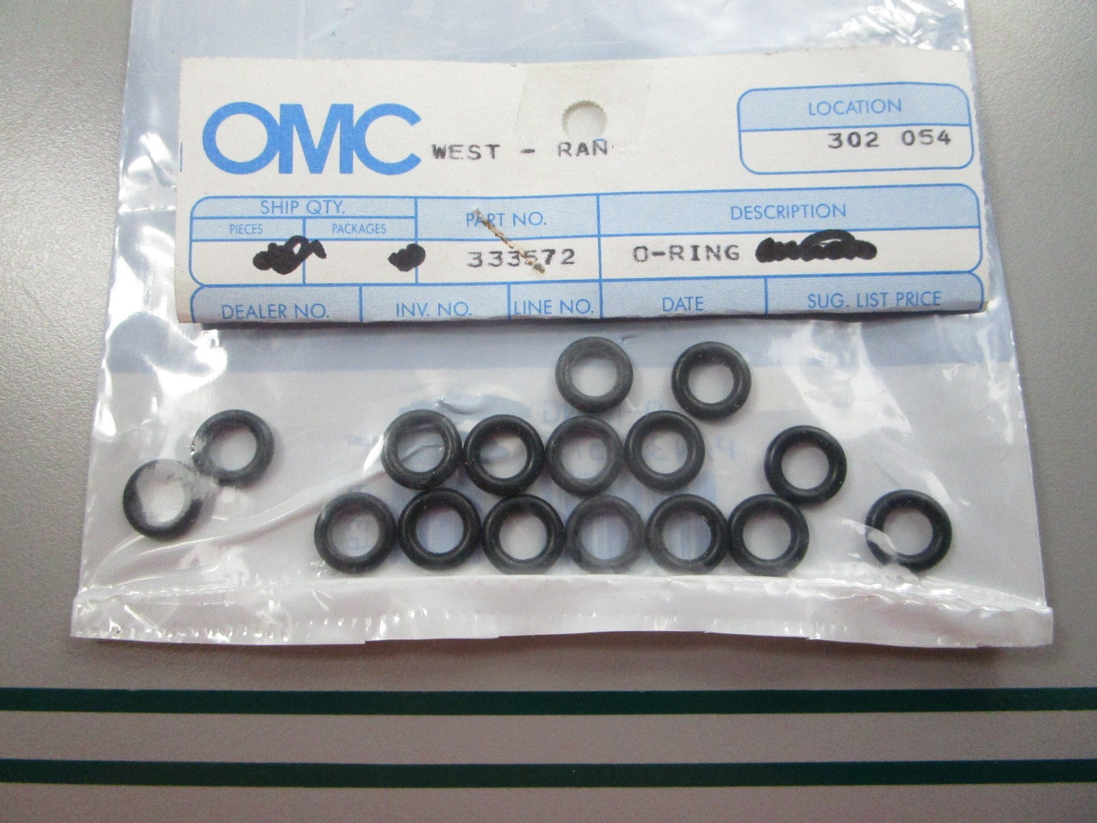 NEW OEM (LOT OF 16) 333572 0333572 OMC Johnson Evinrude O-Ring 0810
