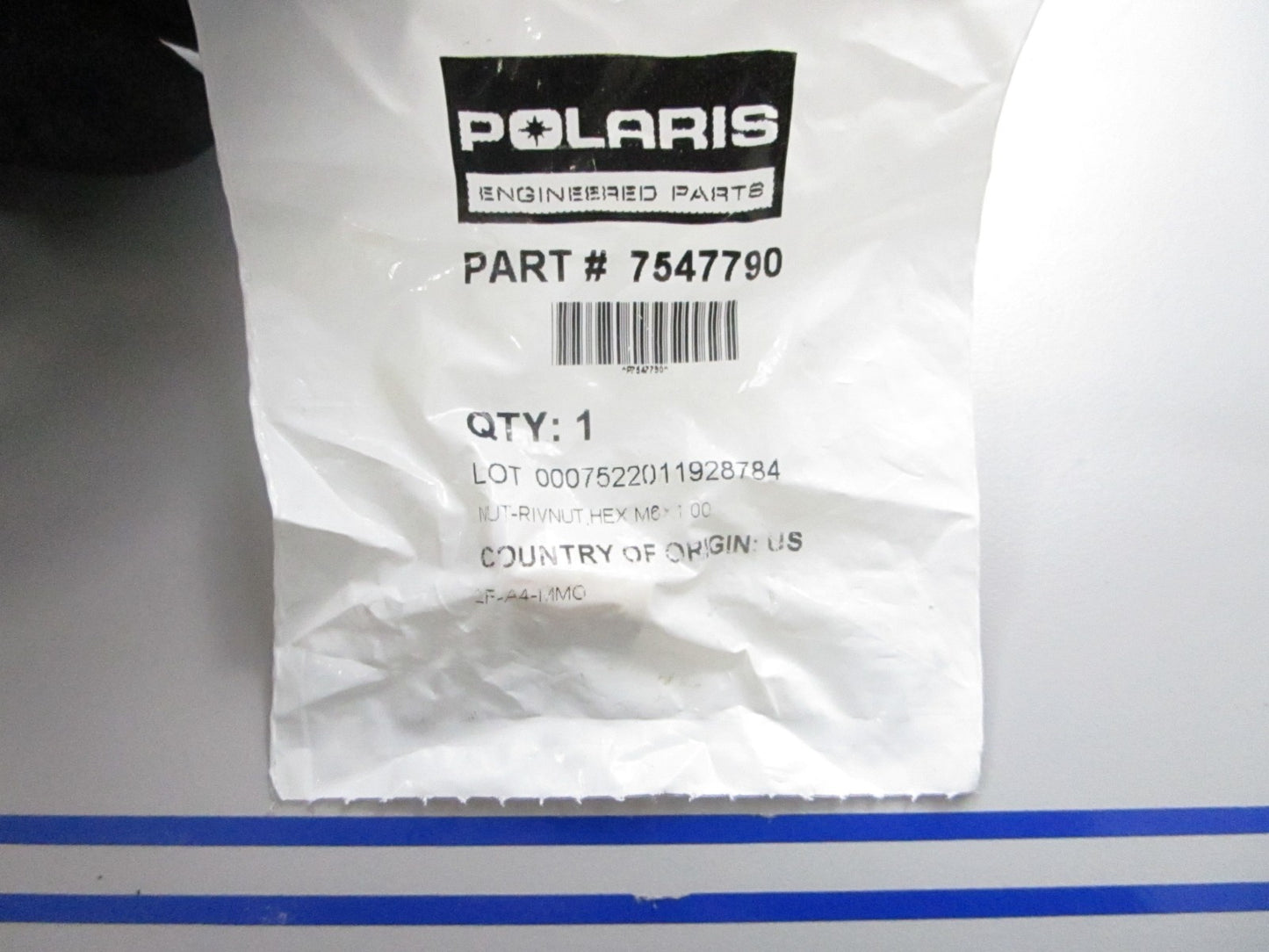 *NEW OEM* 0810 Polaris M6 x 1.00 Hex Rivnut 7547790