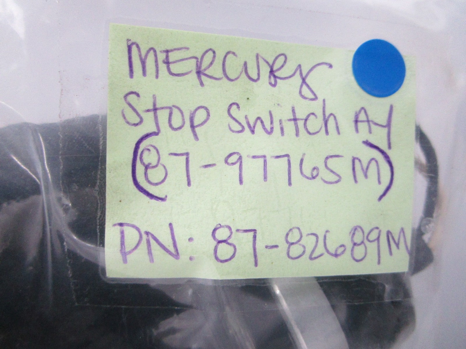 NEW OEM 87-82689M (87-97765) Mercury Quicksilver Stop Switch Assembly 0810