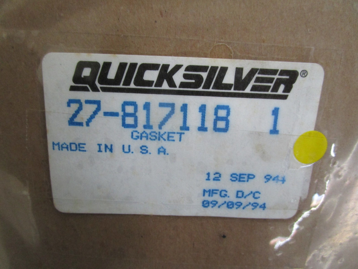 *NEW OEM* 0820 Mercury Quicksilver Gasket 27-817118 1