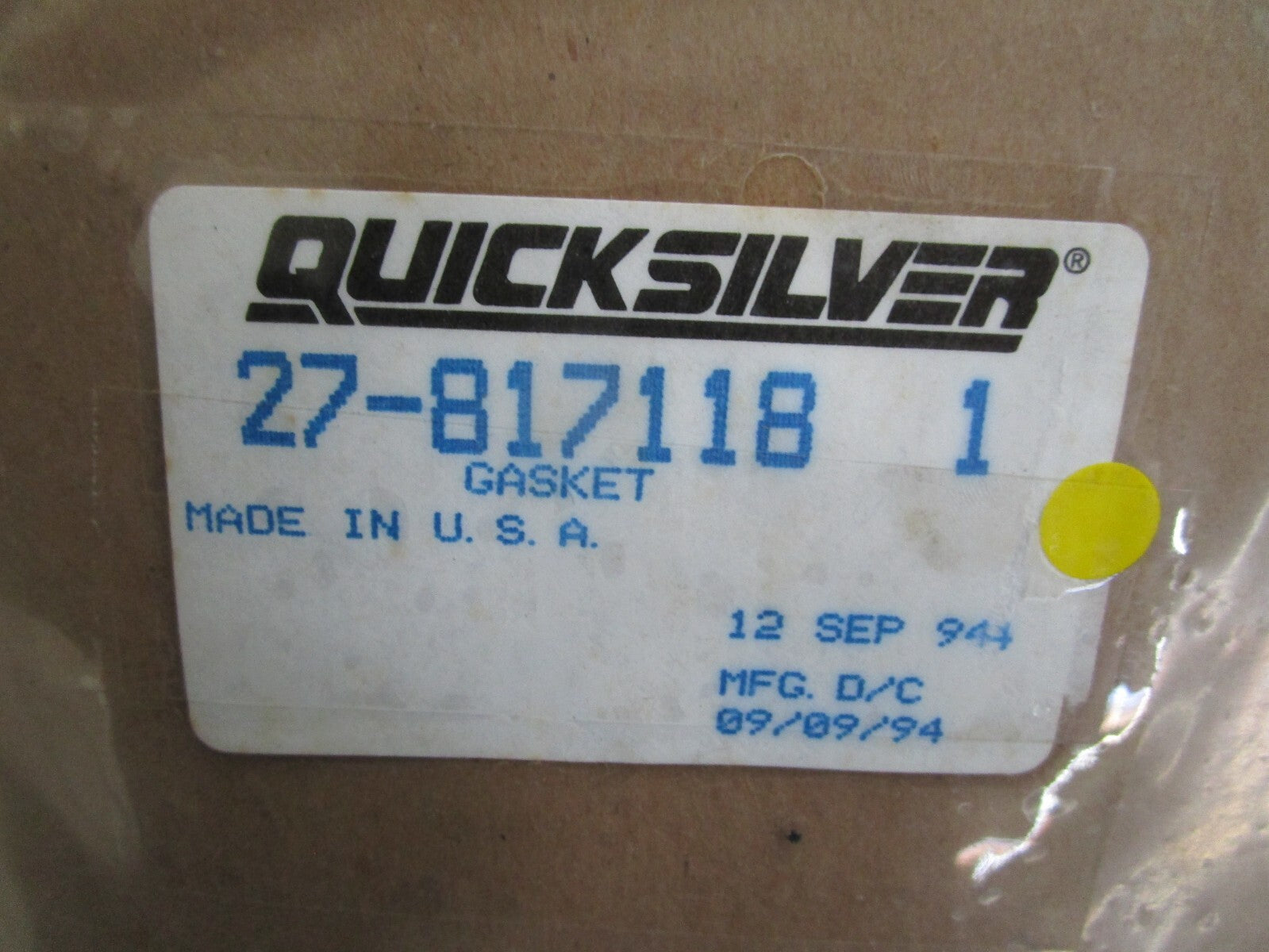 *NEW OEM* 0820 Mercury Quicksilver Gasket 27-817118 1