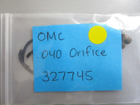 *NEW OEM* 0810 OMC Johnson Evinrude .040 Orifice 327745 0327745