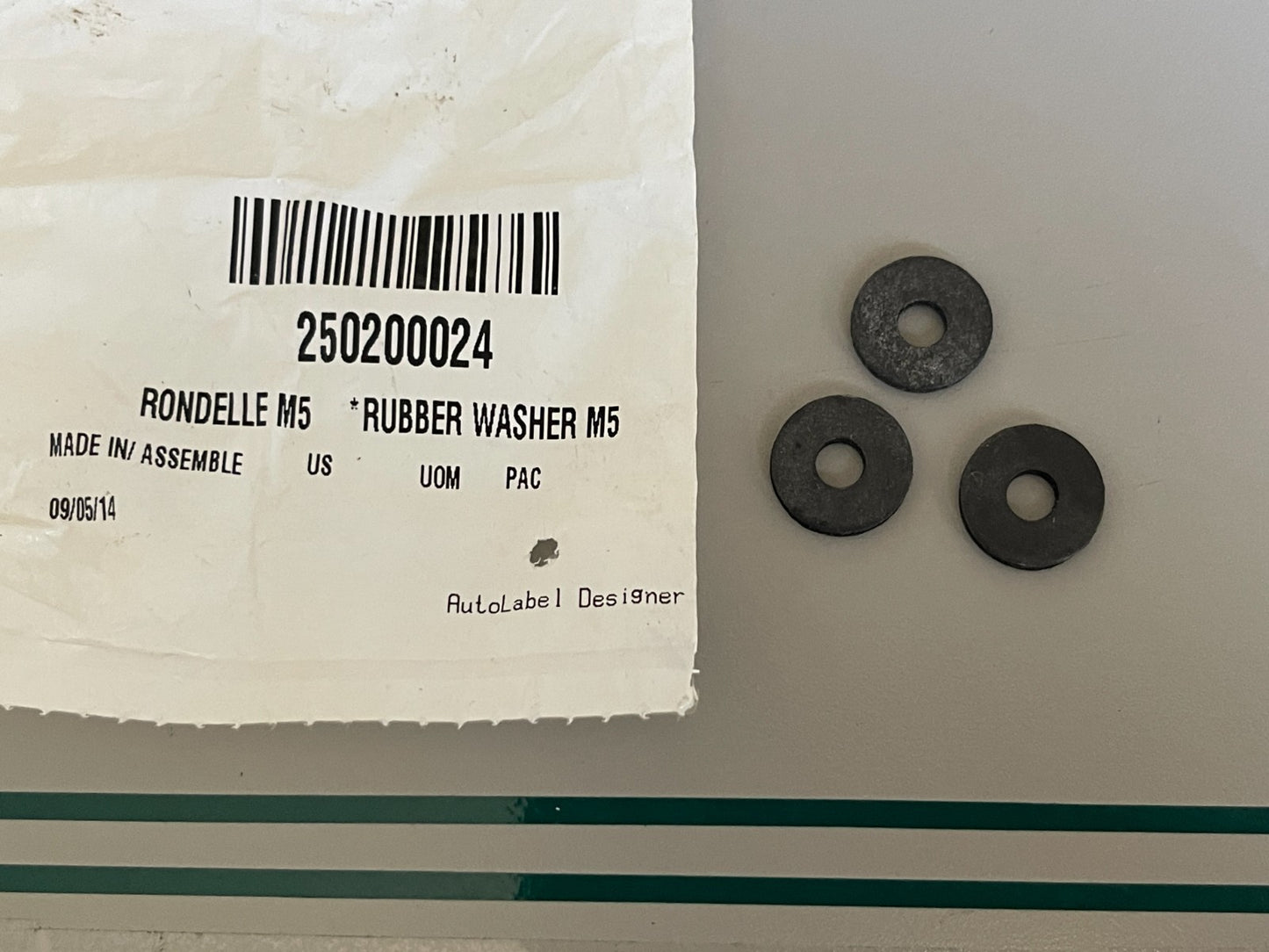 NEW OEM (LOT OF 3) 250300024 BRP M5 Rubber Washer 5mm 0810