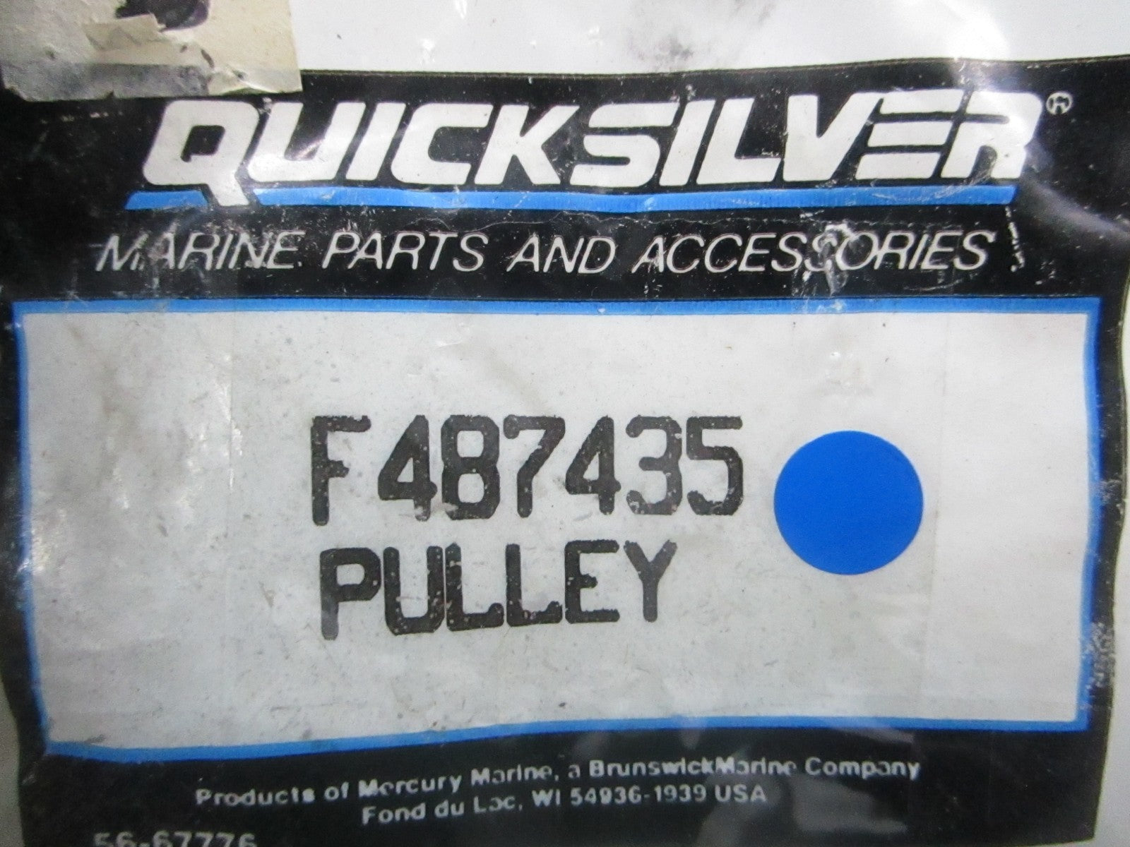 NEW OEM F487435 Mercury Quicksilver Pulley 0810