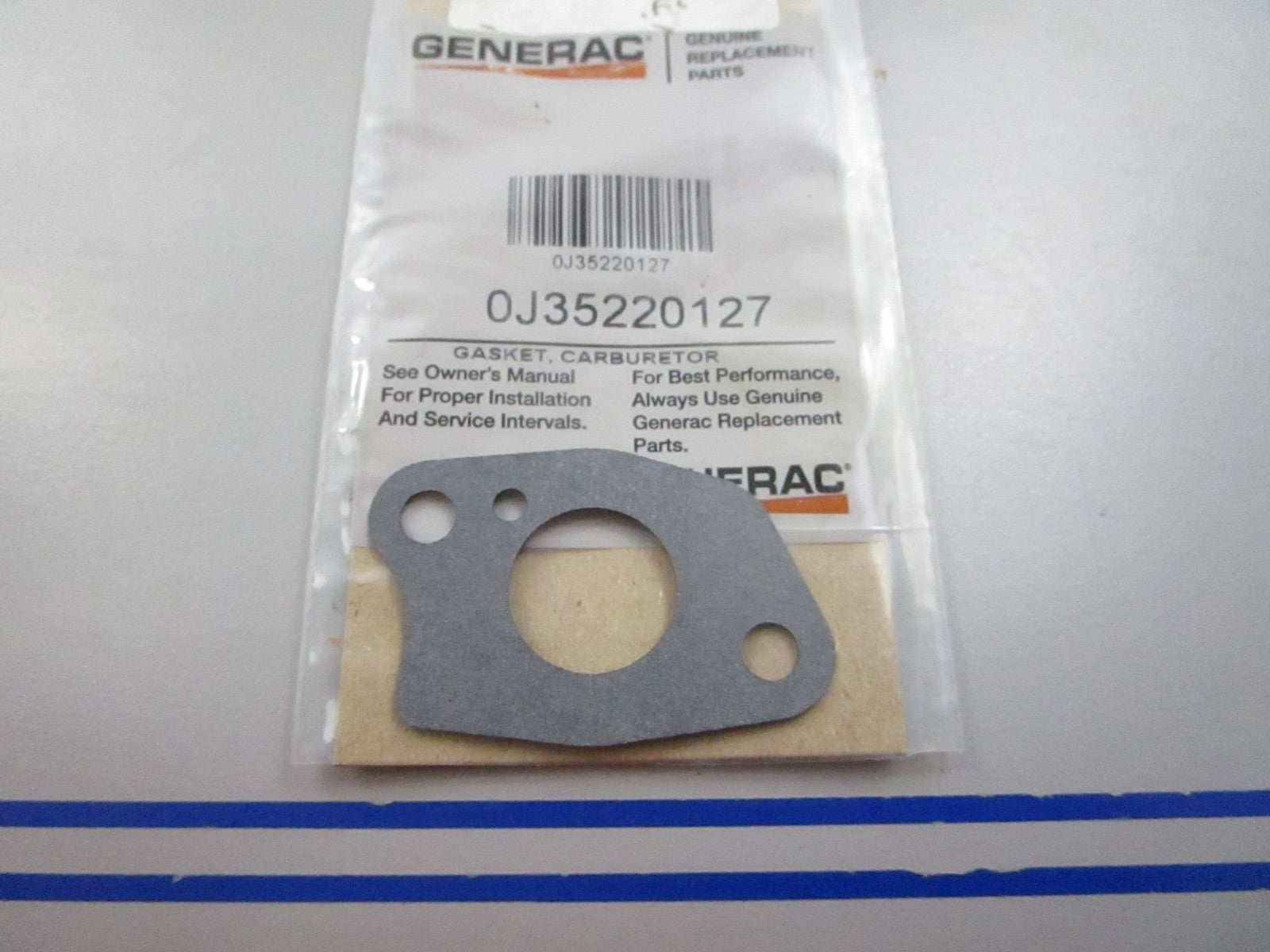 NEW OEM 0J35220127 Generac Carburetor Gasket 0810
