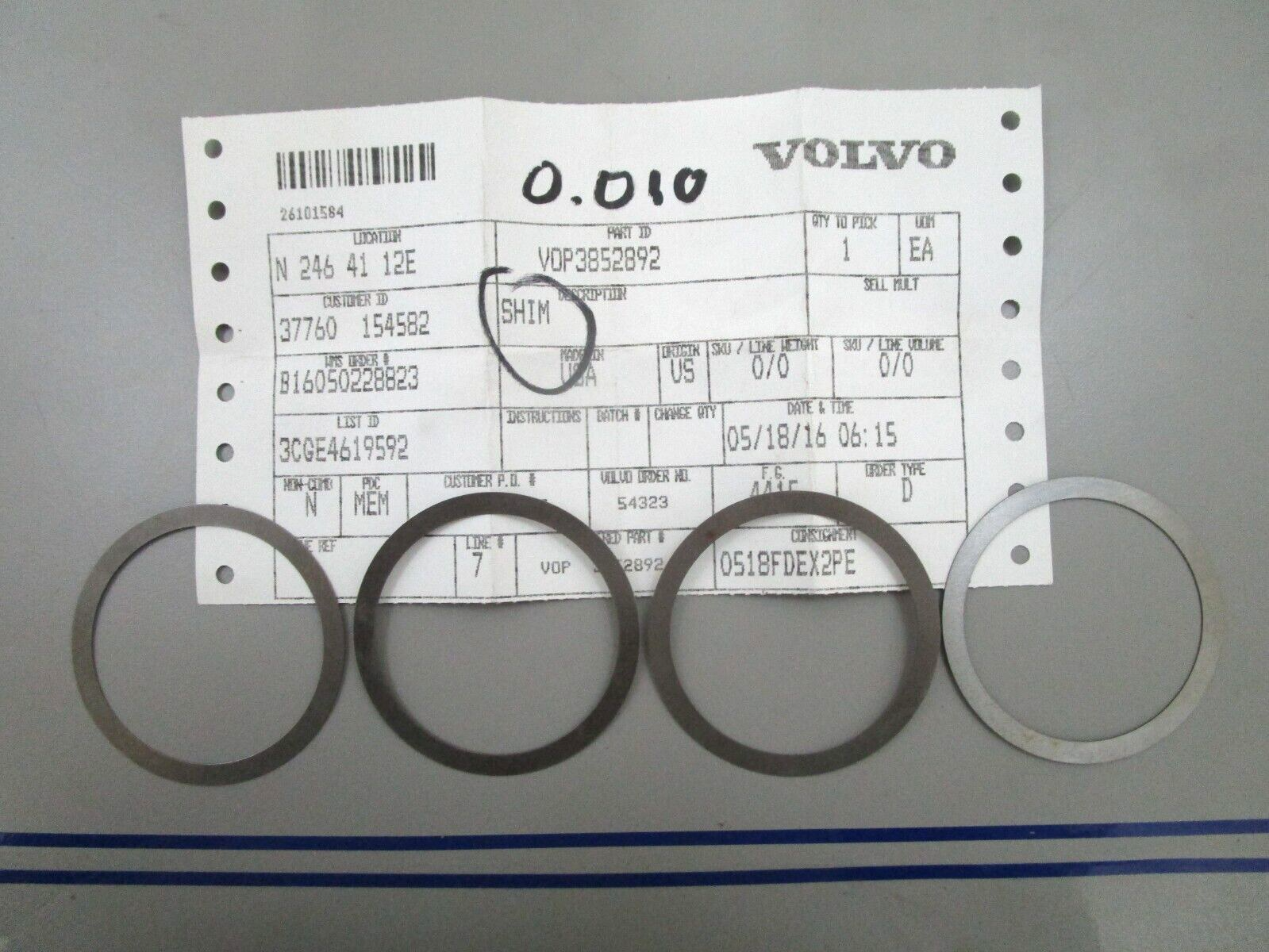 *NEW OEM* (LOT OF 4) 0810 Volvo Penta Shim 3852892