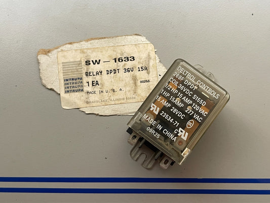 *NEW OEM* 0720 Intrupa Forklift 36V 15A DPDT Relay SW-1633