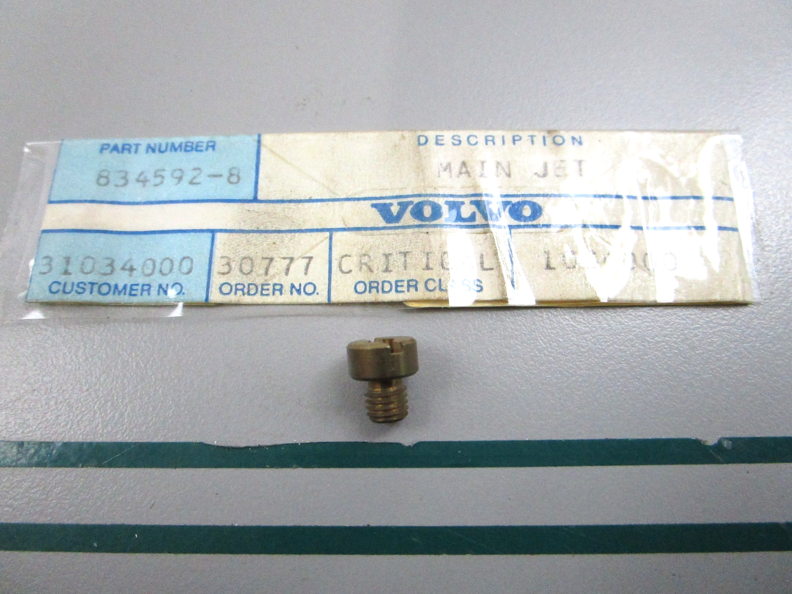 NEW OEM 835492 Volvo Penta Main Jet 0810