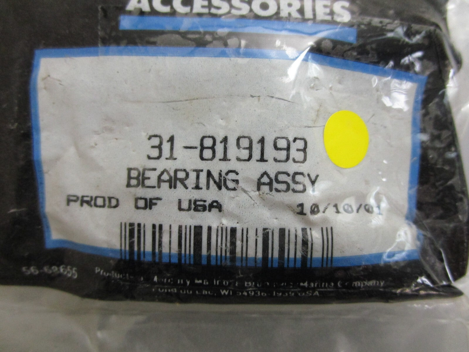 *NEW OEM* 0810 Mercury Quicksilver Bearing Assembly 31-819193