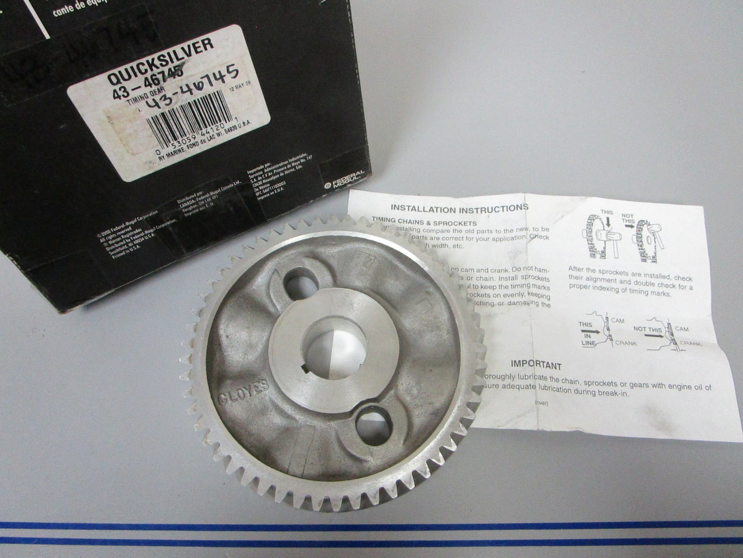 NEW OEM 43-46745 Mercury Mercruiser 3.0L 181 CID Timing Gear Ay 0720