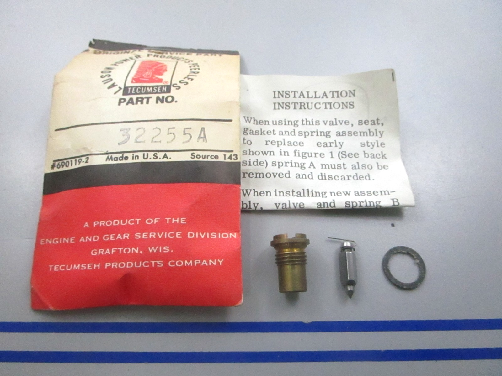 NEW OEM 32255A Tecumseh Carburetor Repair Kit 0810