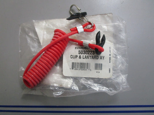 *NEW OEM* 0810 OMC Johnson Evinrude Clip & Lanyard Assembly 5030223