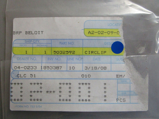 *NEW OEM* 0770 OMC Johnson Evinrude Circle Clip 5032592 05032592