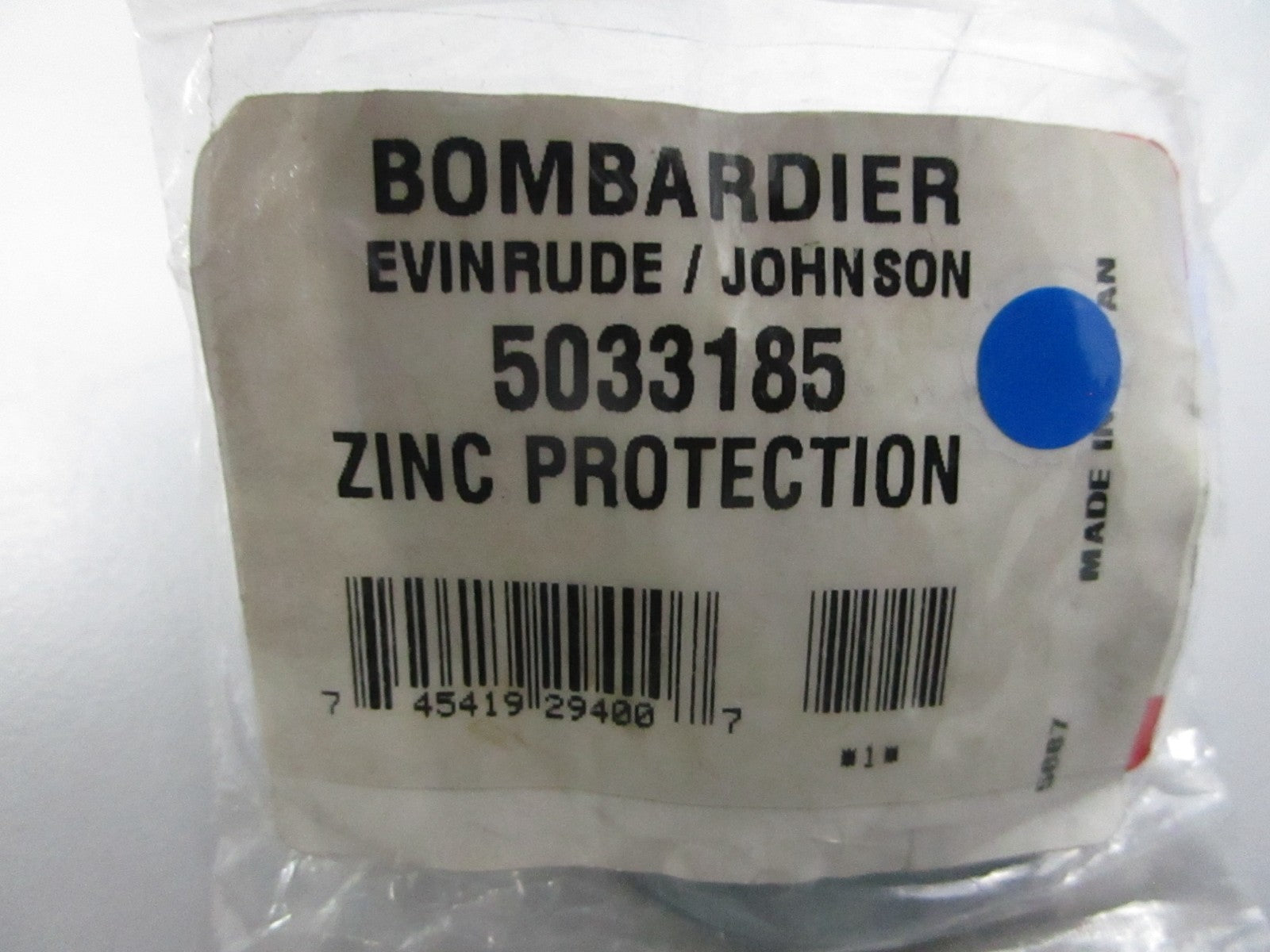 *NEW OEM* 0810 OMC Johnson Evinrude Zinc Protection 5033185