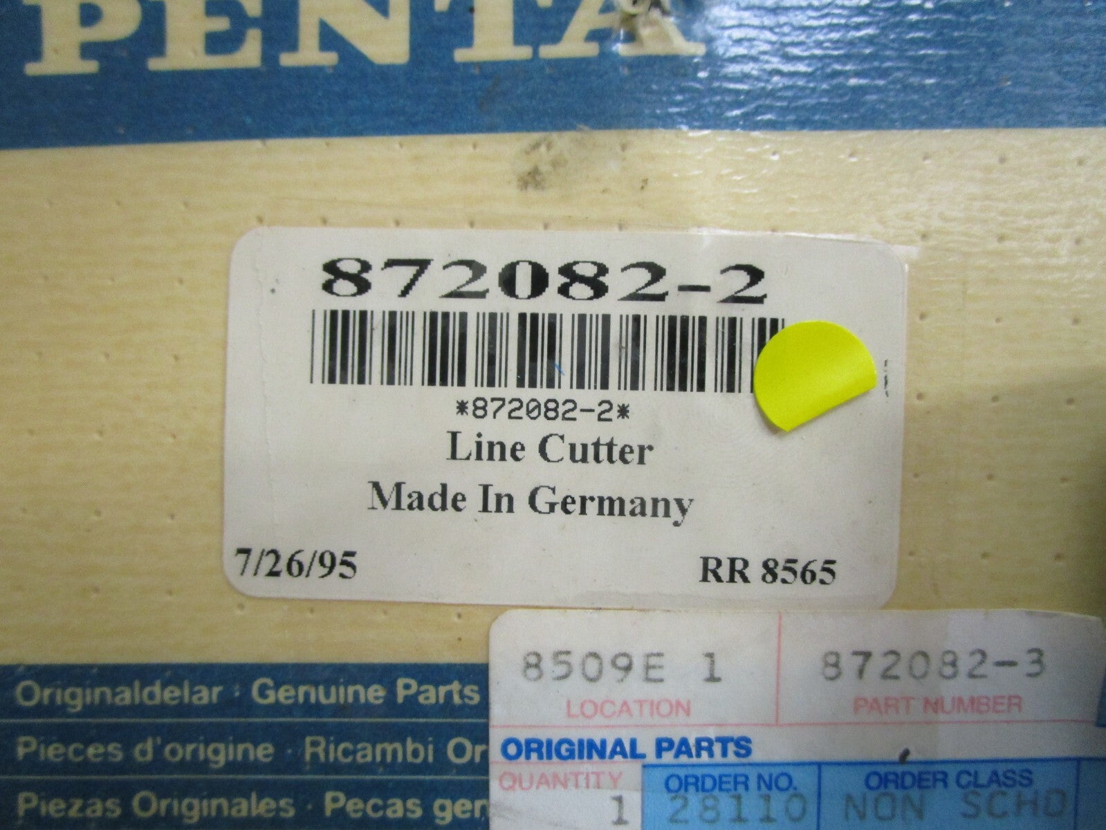 *NEW OEM* 0810 Volvo Penta Line Cutter 872082