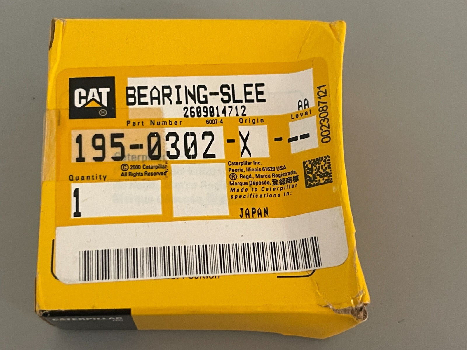 *NEW OEM* 0720 CAT Caterpillar Bearing Sleeve 195-0302
