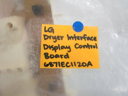 *NEW OEM* 0820 LG Dryer Interface Display Control Board 6871EC1120A
