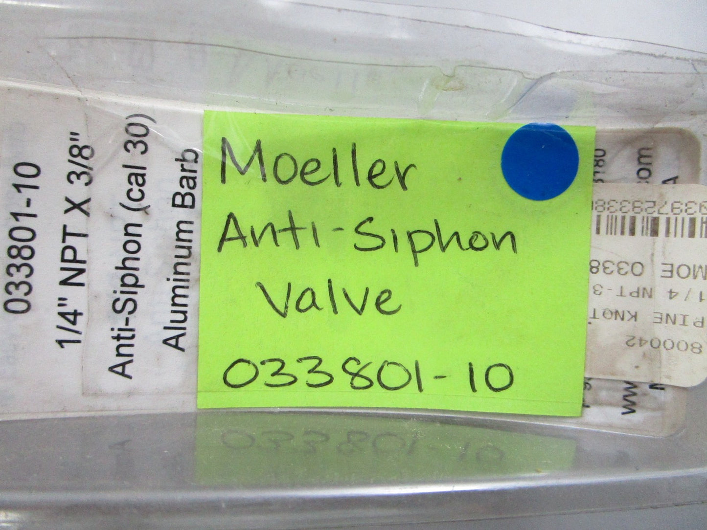 NEW 033801-10 Moeller Anti-Siphon Valve 0810