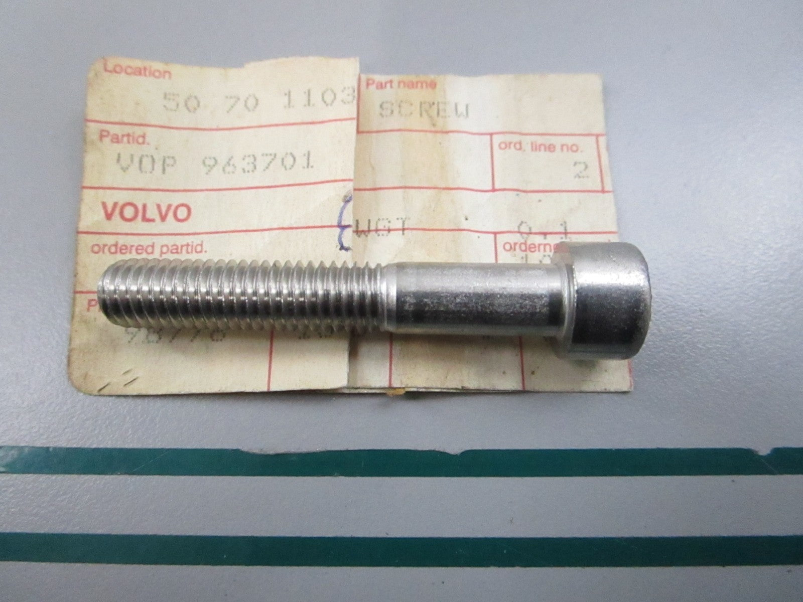 NEW OEM 963701 Volvo Penta Hexagon Socket Screw 0810