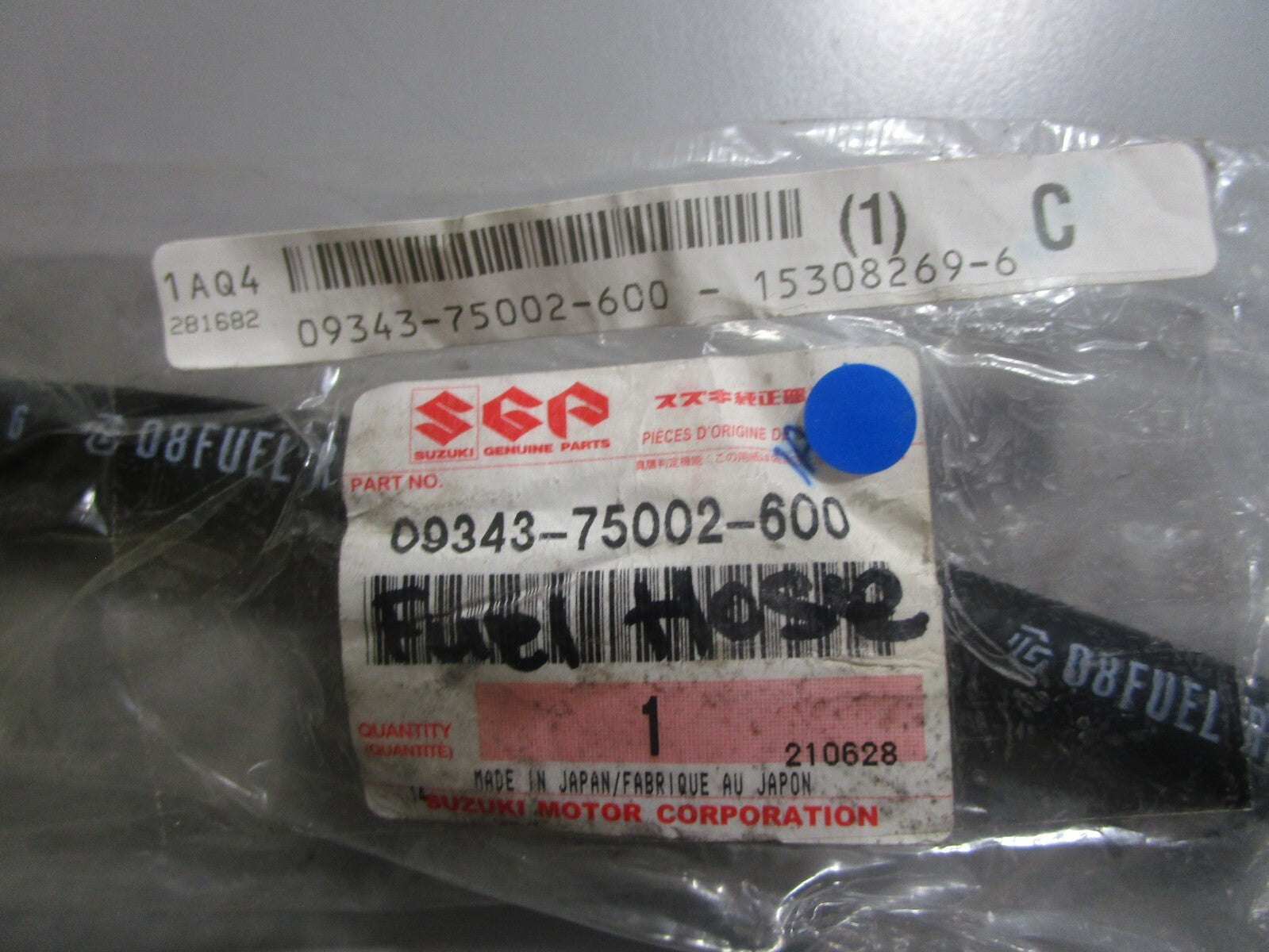*NEW OEM* 0810 Suzuki Fuel Hose 09343-75002-600