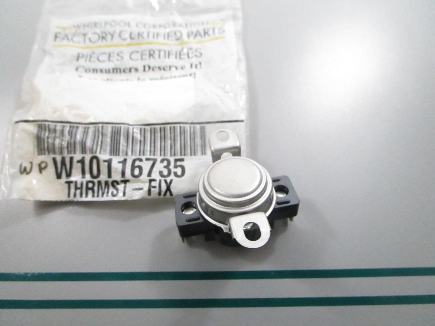 NEW OEM W10116735 Whirlpool Fixed Thermostat 0810
