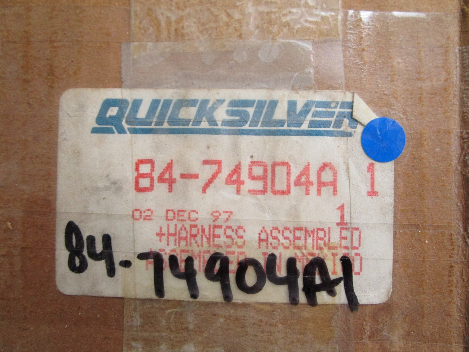 *NEW OEM* 0810 Mercury Quicksilver Wiring Harness 84-74904A1