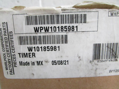 NEW OEM W10185981 Whirlpool Dryer Timer 0820
