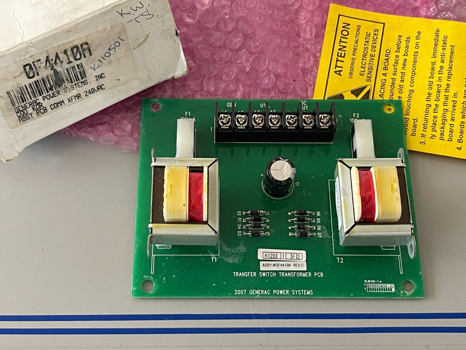 *NEW OEM* 0720 Generac 240VAC XFMR PCB COMM Board 0F4410A
