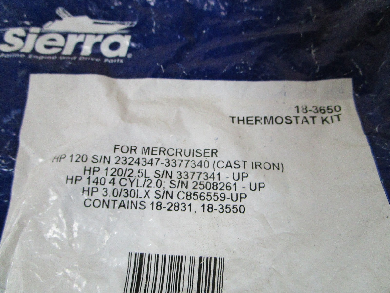 *NEW* 0810 Sierra Thermostat Kit 18-3650 For Mercruiser