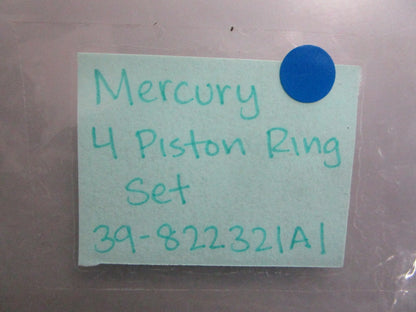 *NEW OEM* 0820 Mercury Quicksilver 4 Piston Ring Set 39-822321A1