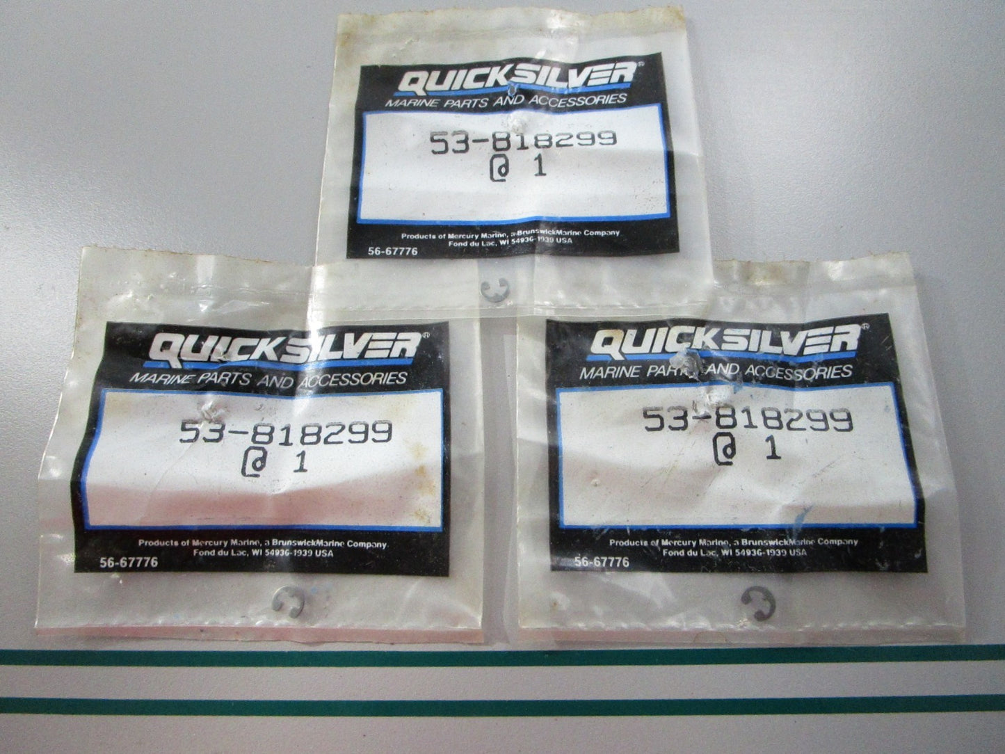 NEW OEM (LOT OF 3) 53-818299 Mercury Quicksilver E-Ring 0810