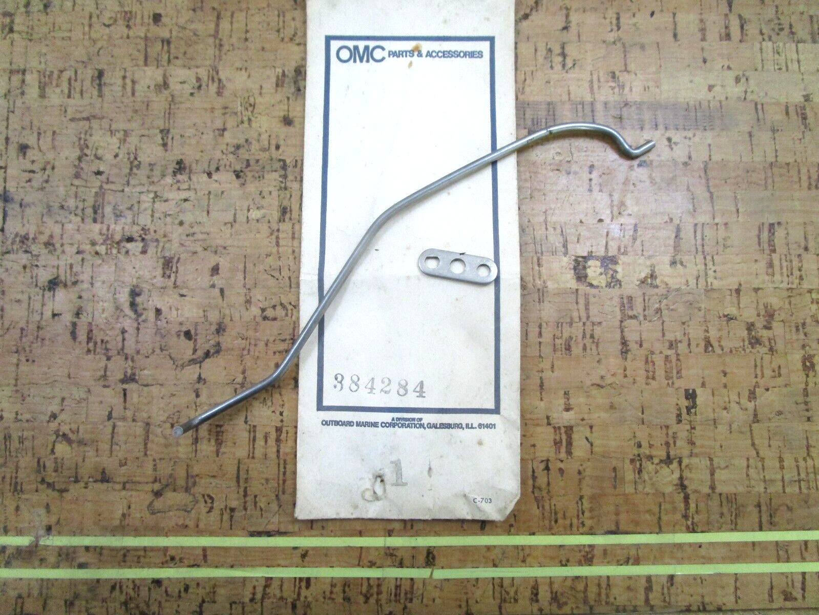 *NEW OEM* 0750 OMC Johnson Evinrude BELTCRANK ROD & BUSH ASSY 384284 0384284