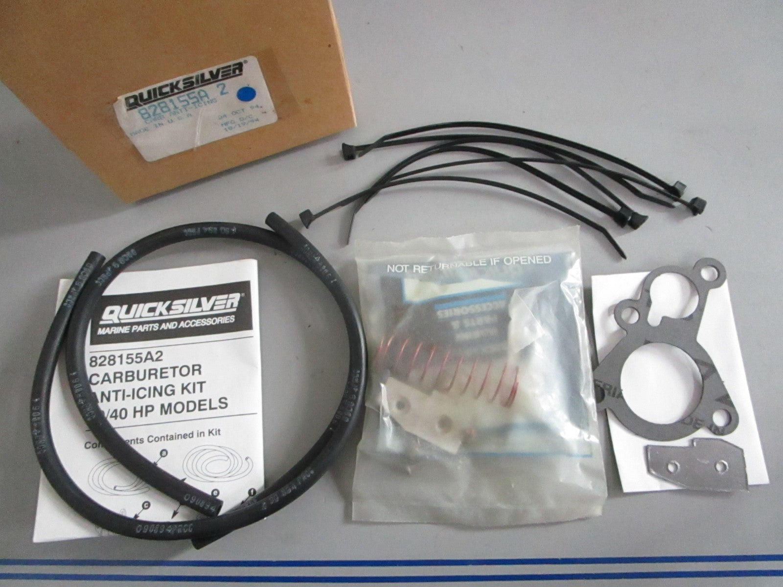 NEW OEM 828155A2 Mercury Quicksilver Carburetor Anti-Icing Kit 0820