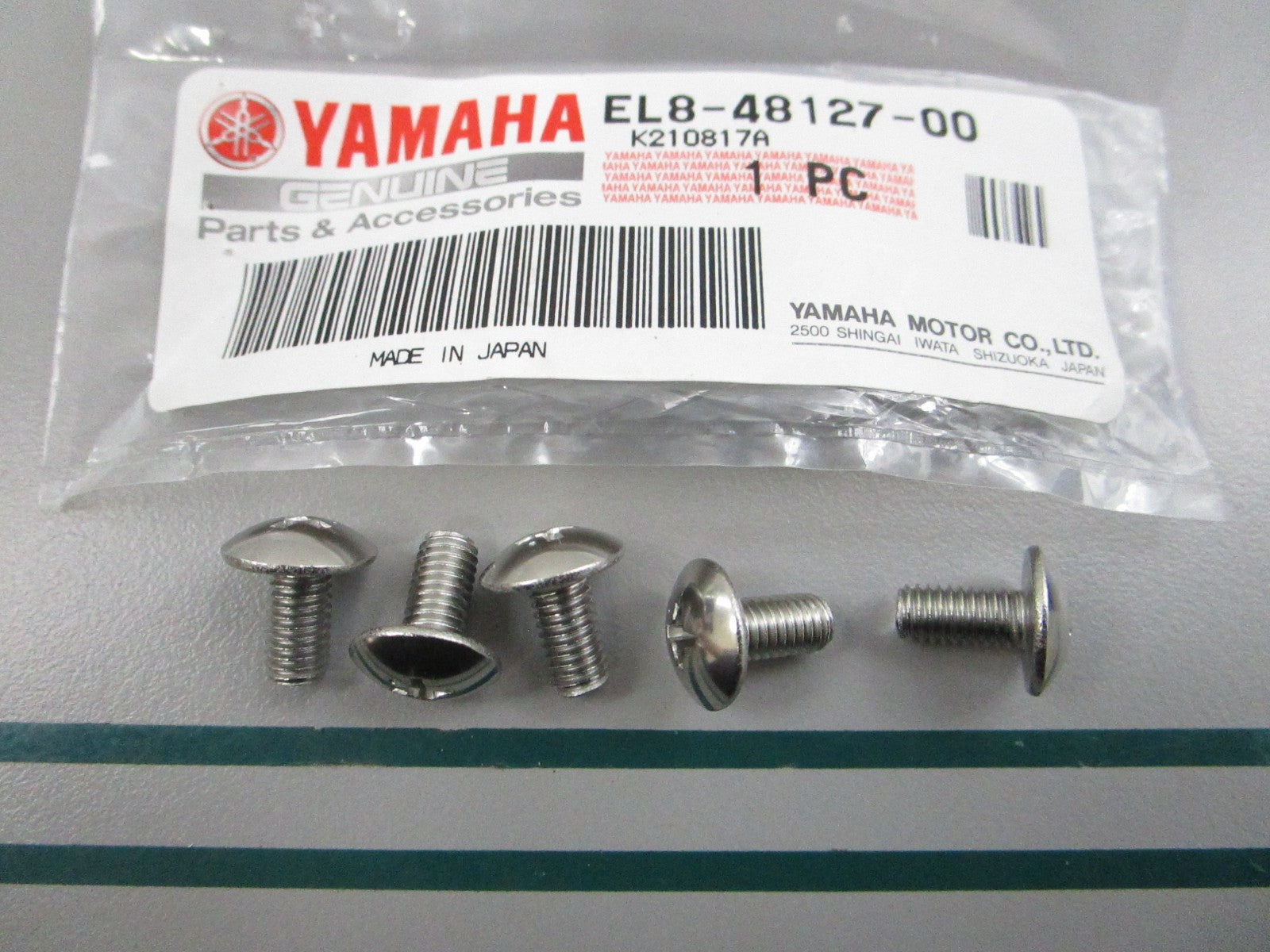 NEW OEM (LOT OF 5) EL8-48127-00-00 Yamaha Screw 0810