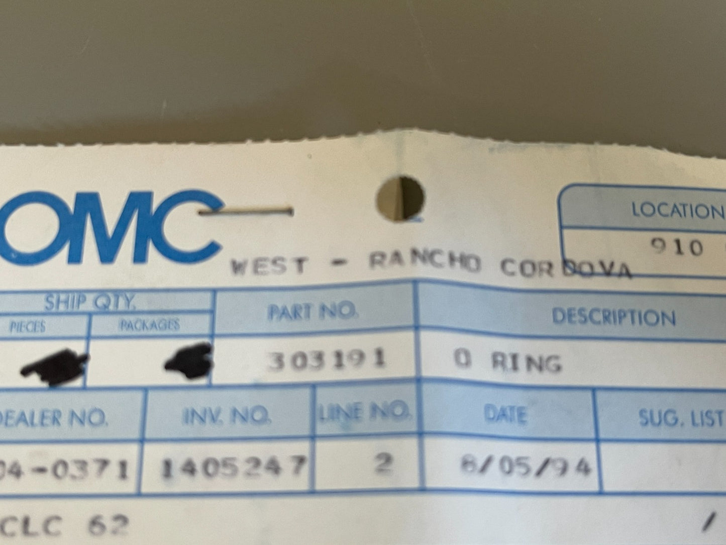NEW OEM (LOT OF 19) 303191 0303191 OMC Johnson Evinrude O-Ring 0810