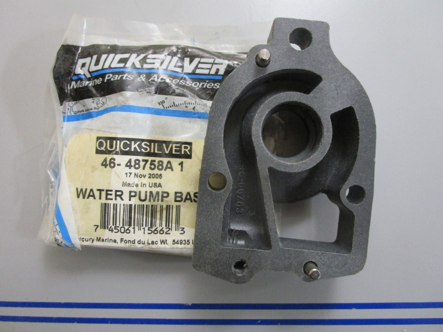 *NEW OEM* 0820 Mercury Quicksilver Water Pump Base 46-48758A1