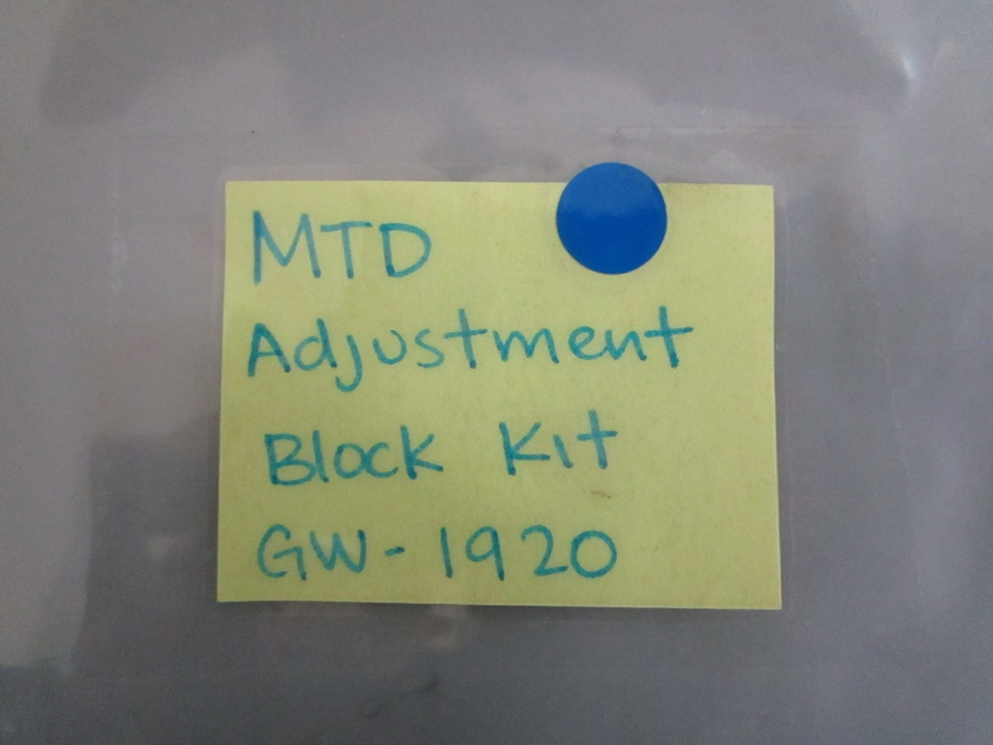 NEW OEM GW-1920 MTD Adjustment Block Kit 0820