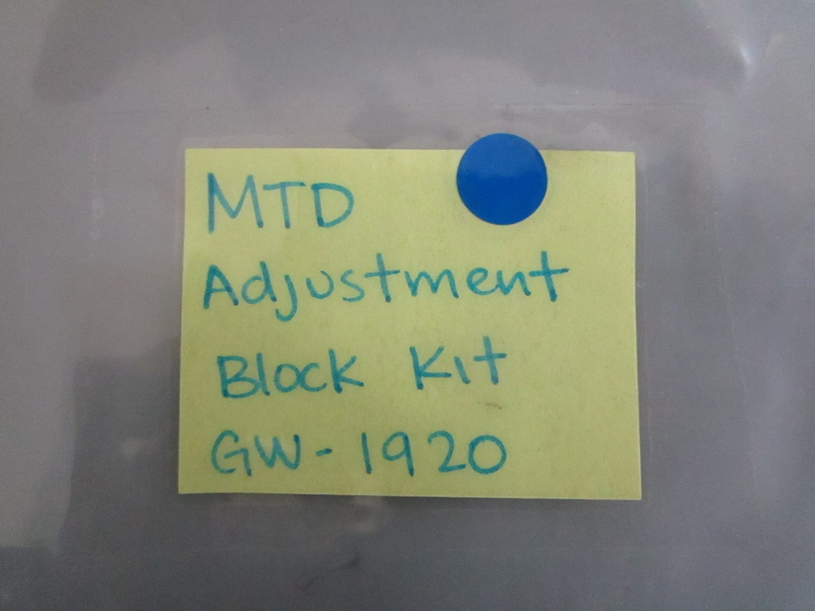 NEW OEM GW-1920 MTD Adjustment Block Kit 0820