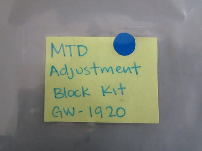 NEW OEM GW-1920 MTD Adjustment Block Kit 0820