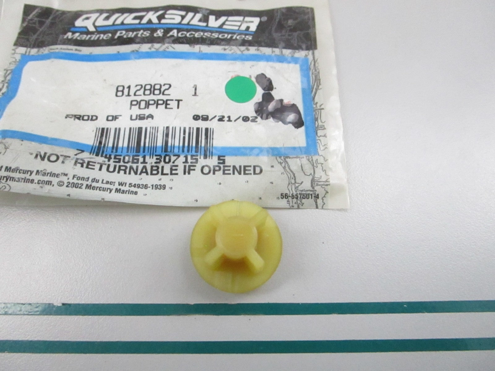 NEW OEM 812882 1 Mercury Quicksilver Poppet 0810