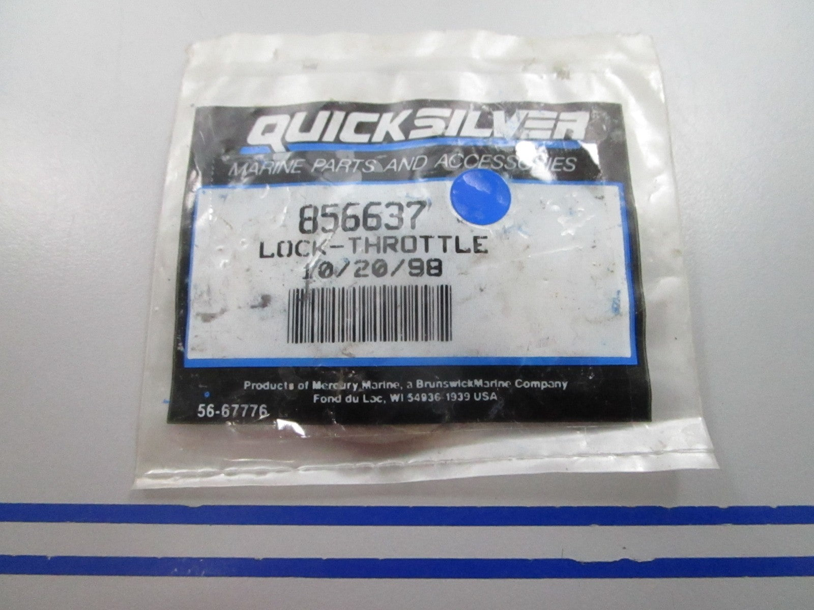 NEW OEM 856637 Mercury Quicksilver Throttle Lock 0810