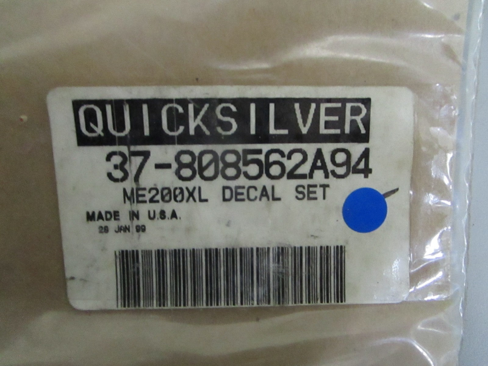 *NEW OEM* 0820 Mercury Quicksilver ME200XL Decal Set 37-808562A94